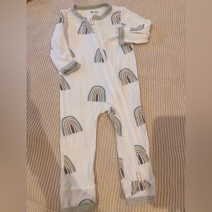Kyte BABY Bamboo zippered romper-rainbow pattern